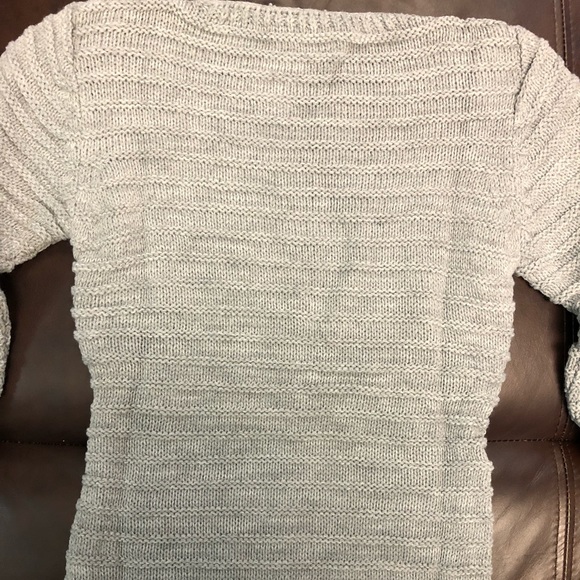 Practical Grey Wool Turkish Sweater stretch crew neck Red Roza Brand rib cuff - Picture 8 of 10